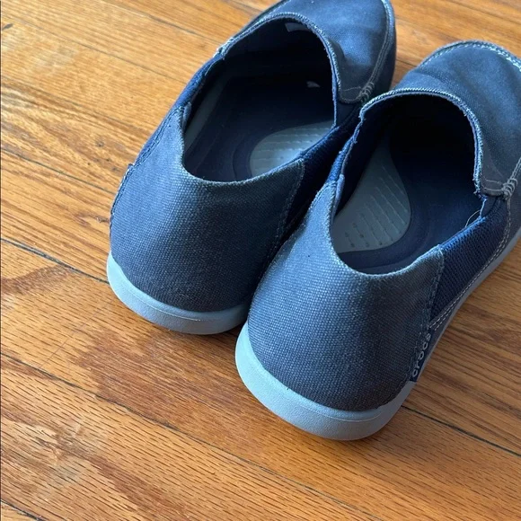 🐊 Crocs Men's Navy Canvas Slip-On Comfortable Shoes - Picture 5 of 7